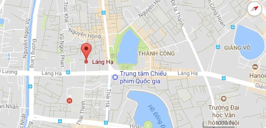 Vị trí phố Láng Hạ